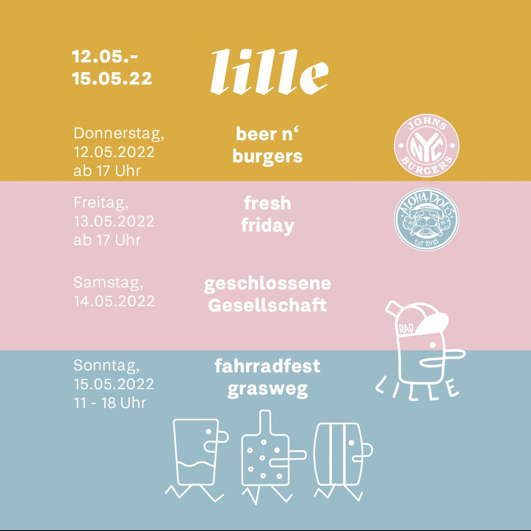 Die Woche im lille Biergarten und Schankraum KW19